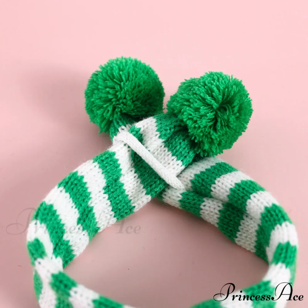 Cat Dog Knitted Wool Striped Christmas Scarf - Image 28