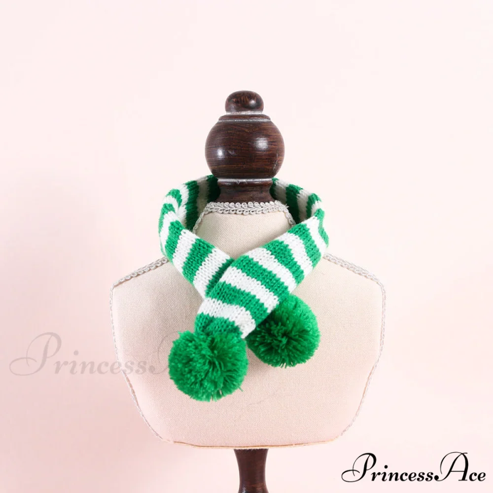 Cat Dog Knitted Wool Striped Christmas Scarf - Image 9