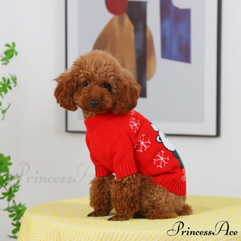 High Neck Cat Dog Knitted Casual Sweater - Image 3