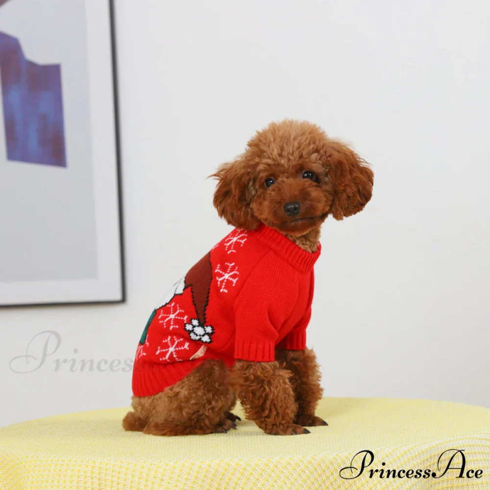 High Neck Cat Dog Knitted Casual Sweater - Image 4