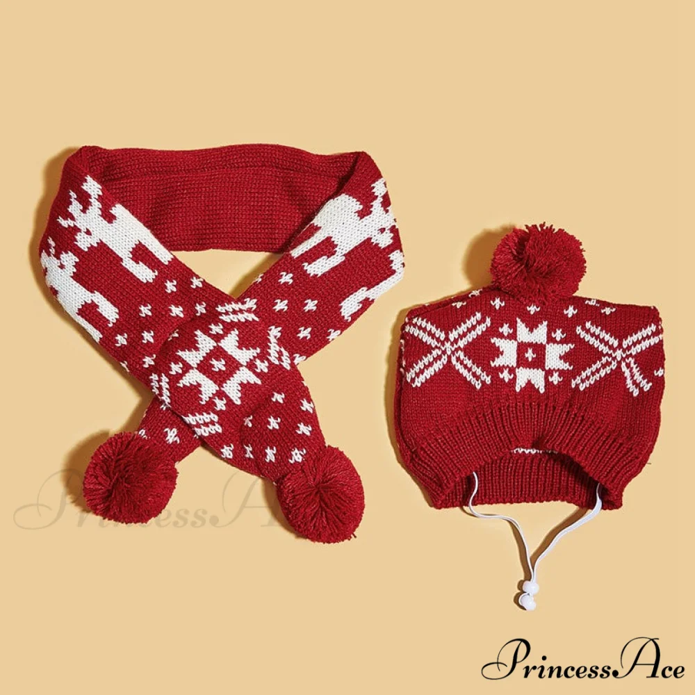 Pet Cat Dog Knitting Scarf Hat Set - Image 12