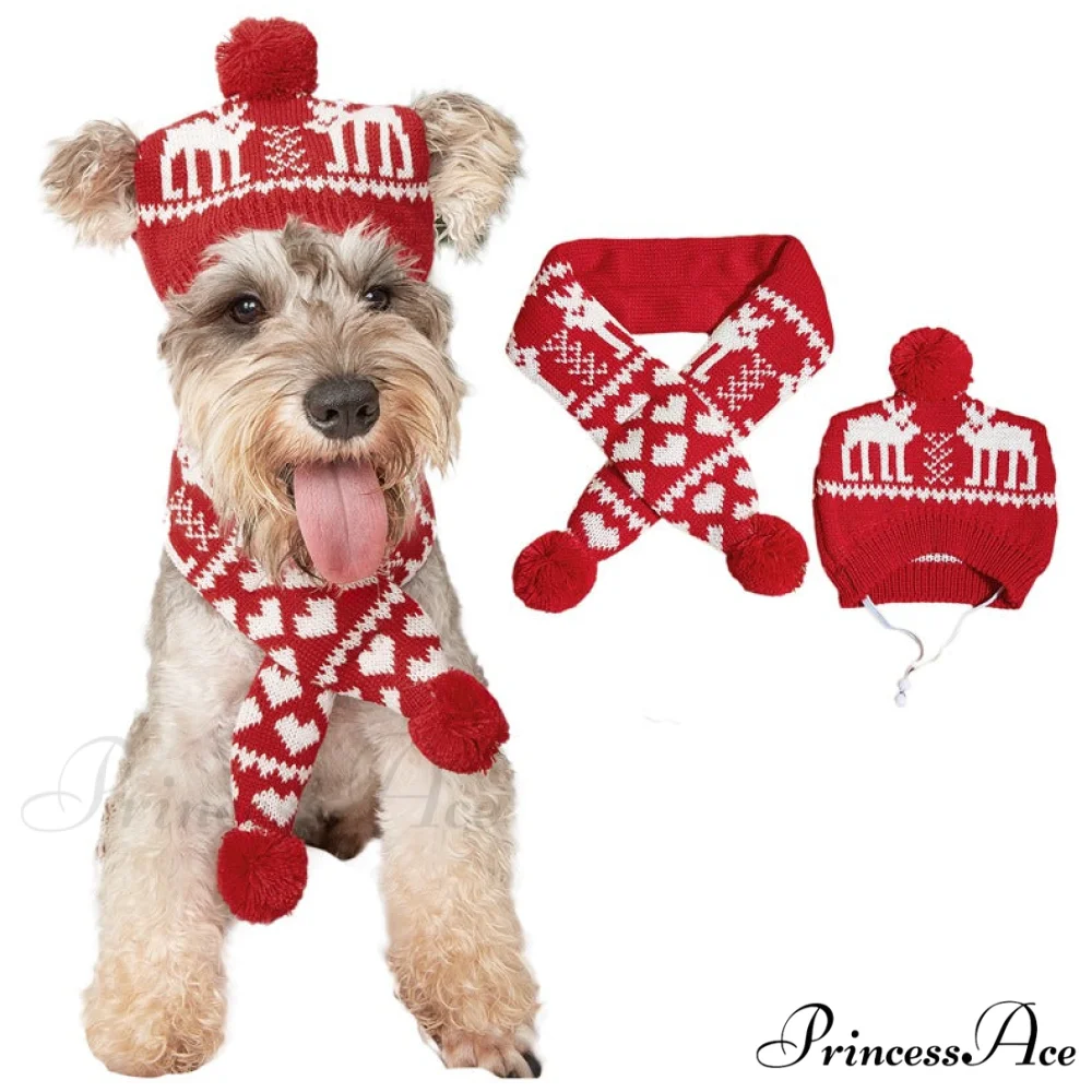 Pet Cat Dog Knitting Scarf Hat Set - Image 6