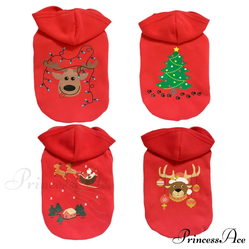Pet Dog Christmas Festive Cotton Hoodie - Image 2
