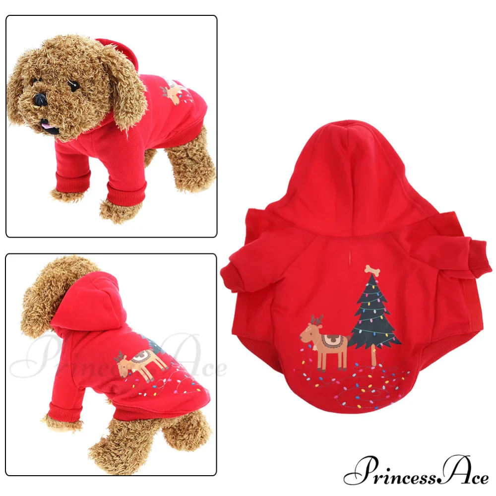 Pet Dog Christmas Festive Cotton Hoodie - Image 3