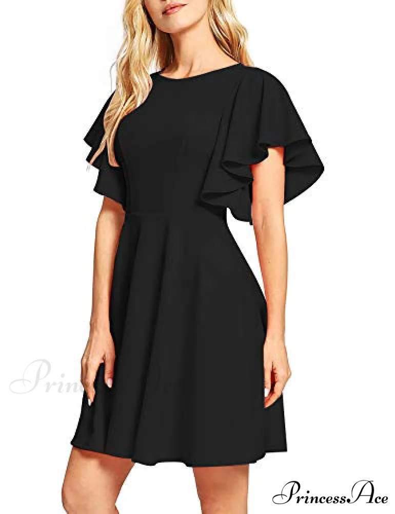 Stretchy Line Swing Flared Skater Christmas Dress - Image 3