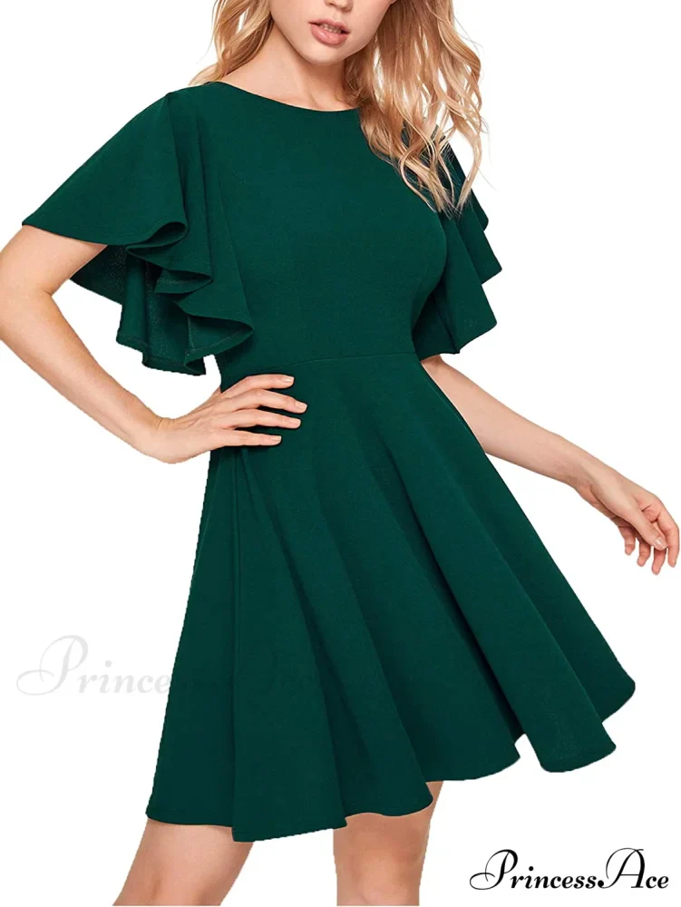 Stretchy Line Swing Flared Skater Christmas Dress - Image 5