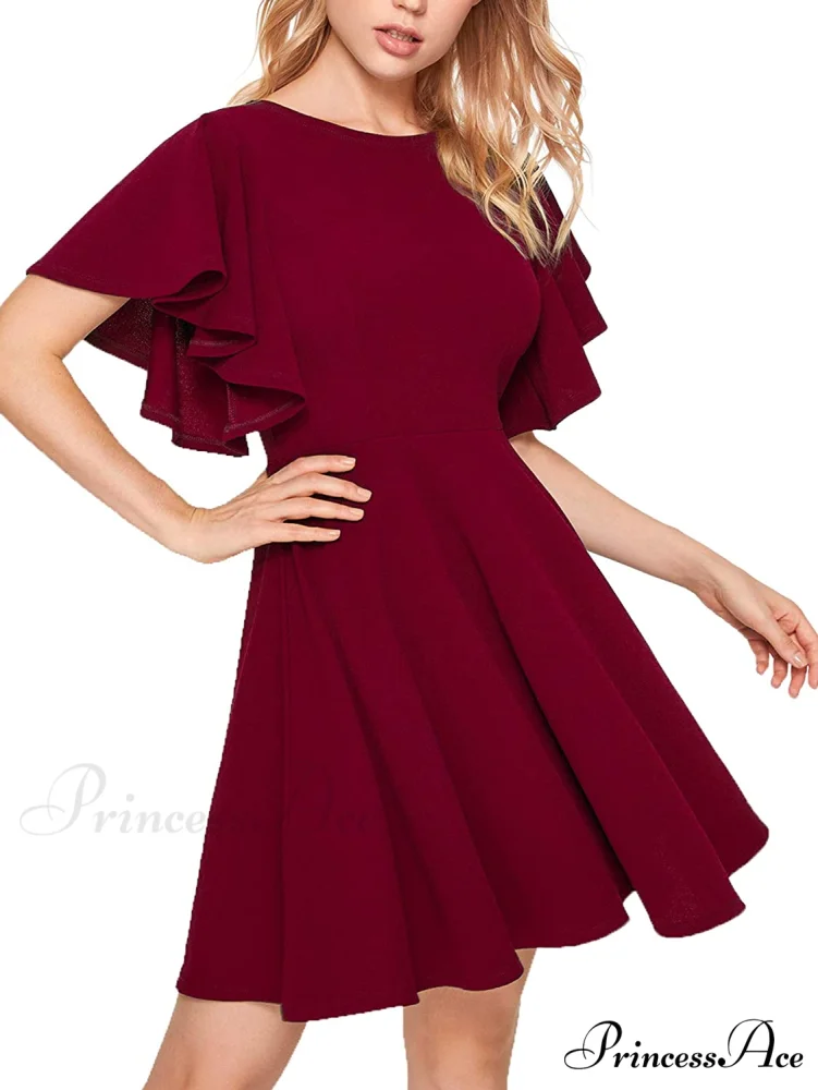 Stretchy Line Swing Flared Skater Christmas Dress - Image 6