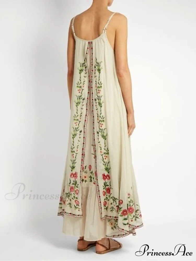 Vintage Spaghetti Strap Sleeveless Elegant Long Maxi Dress - Image 2