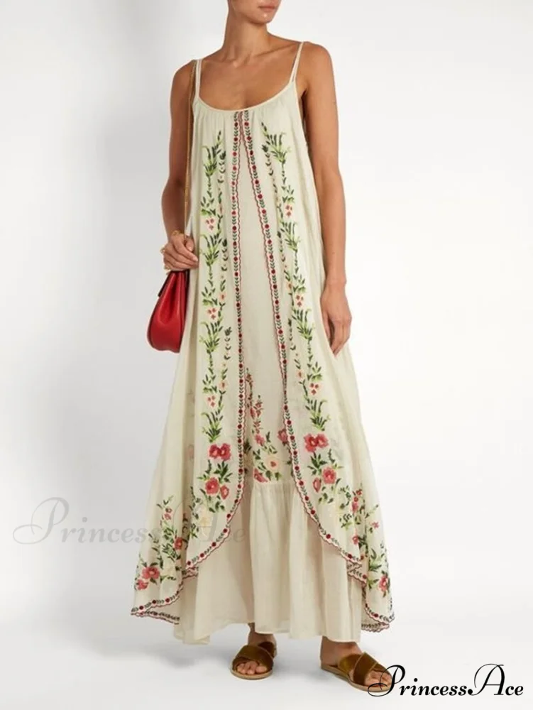 Vintage Spaghetti Strap Sleeveless Elegant Long Maxi Dress - Image 3