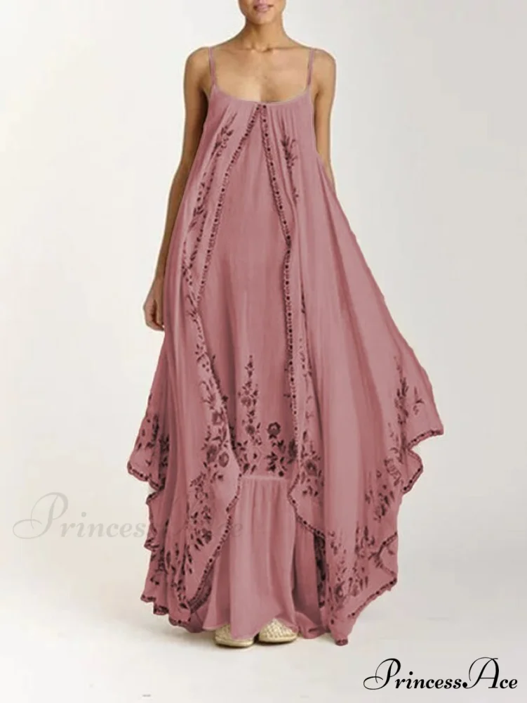 Vintage Spaghetti Strap Sleeveless Elegant Long Maxi Dress - Image 9