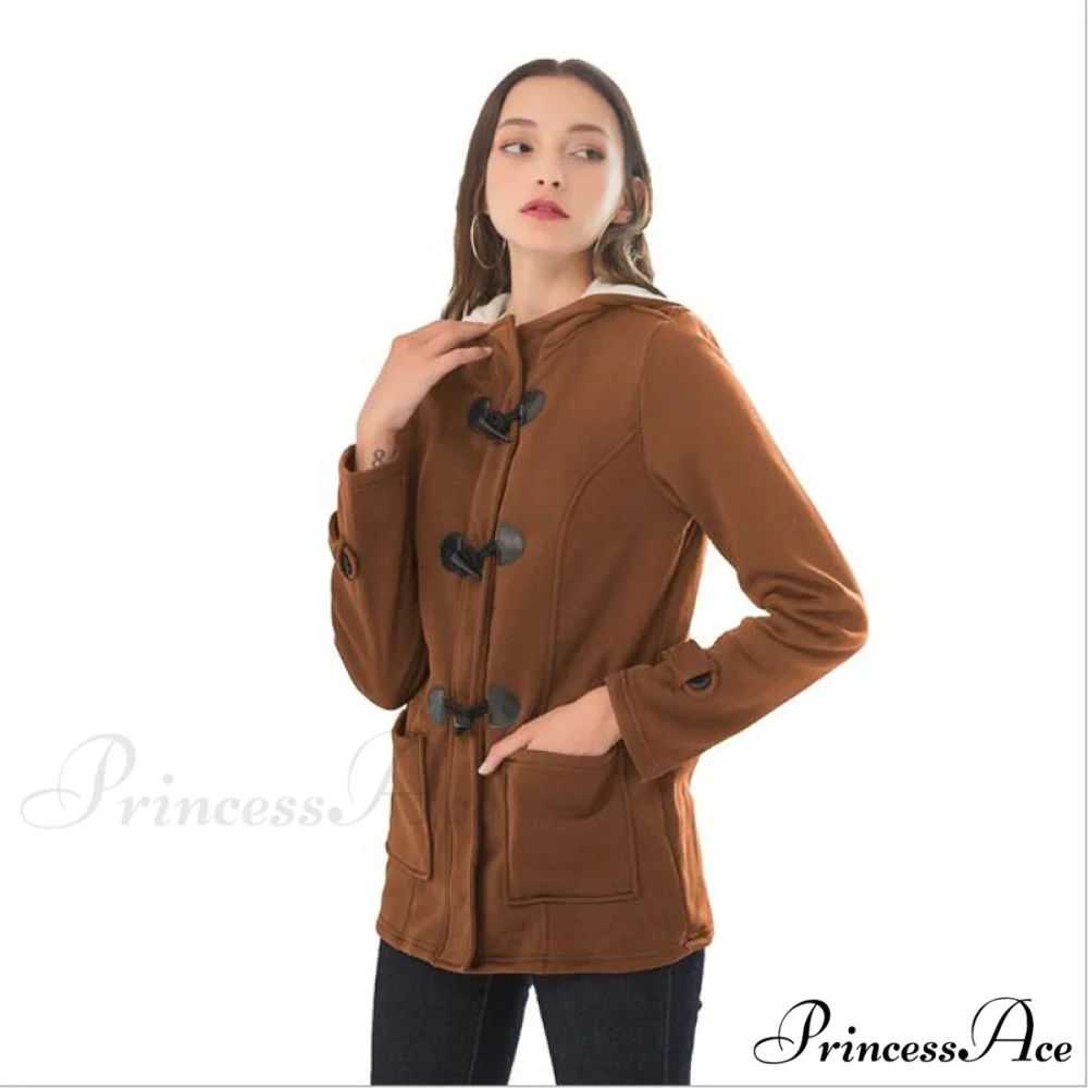 Overcoat Zipper Causal Hooded Coat - Image 13
