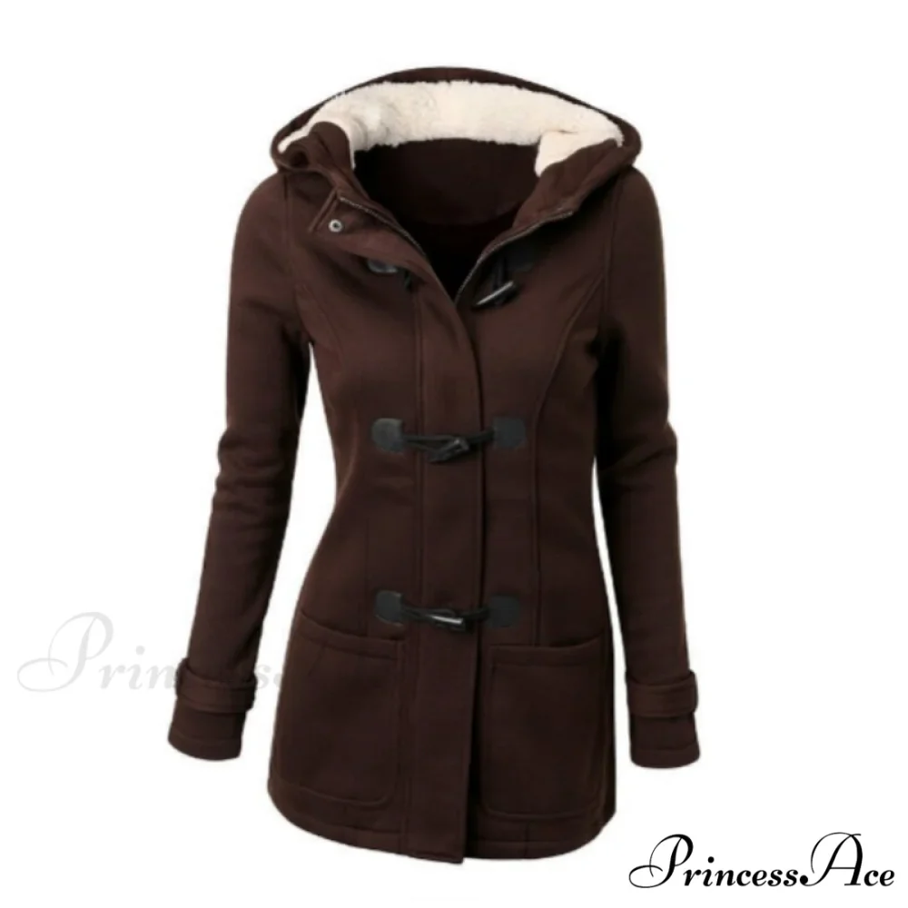 Overcoat Zipper Causal Hooded Coat - Image 3