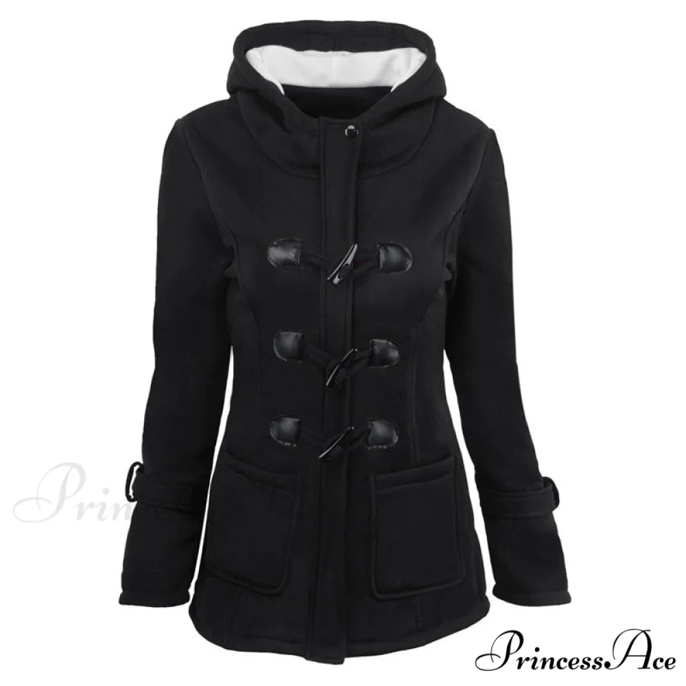 Overcoat Zipper Causal Hooded Coat - Image 8