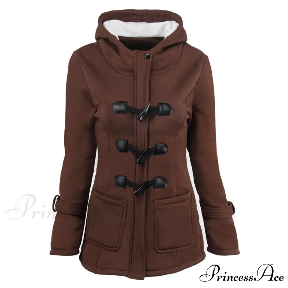 Overcoat Zipper Causal Hooded Coat - Image 9