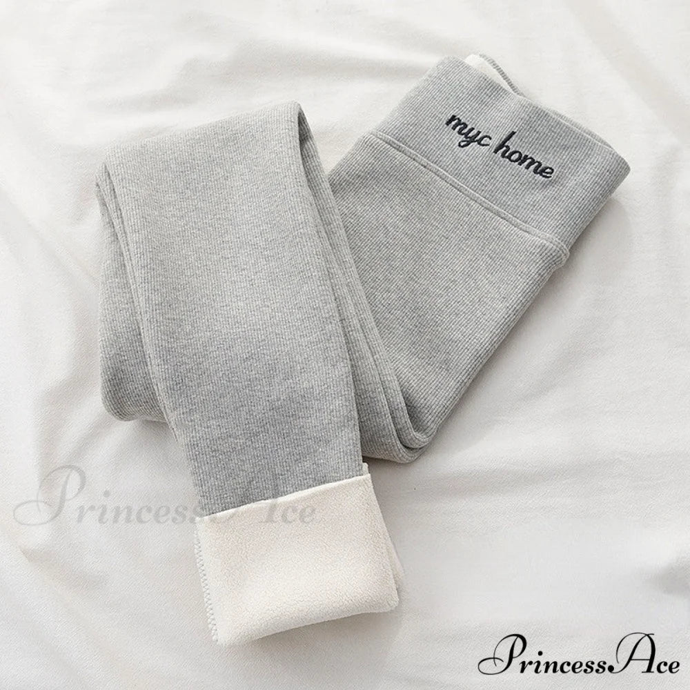 Velvet Thick High Waist Thermal Warm Leggings - Image 10