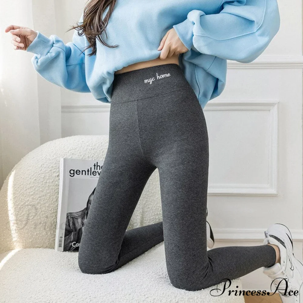Velvet Thick High Waist Thermal Warm Leggings - Image 6