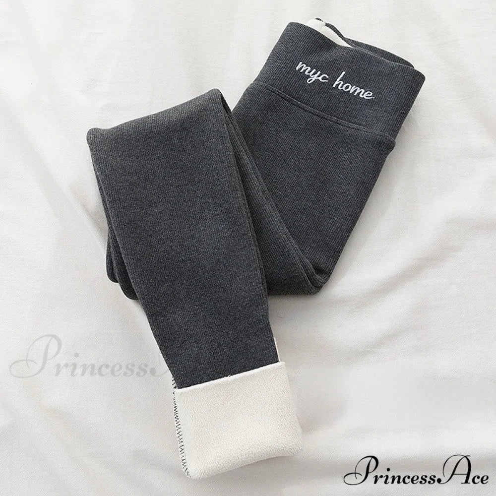 Velvet Thick High Waist Thermal Warm Leggings - Image 9