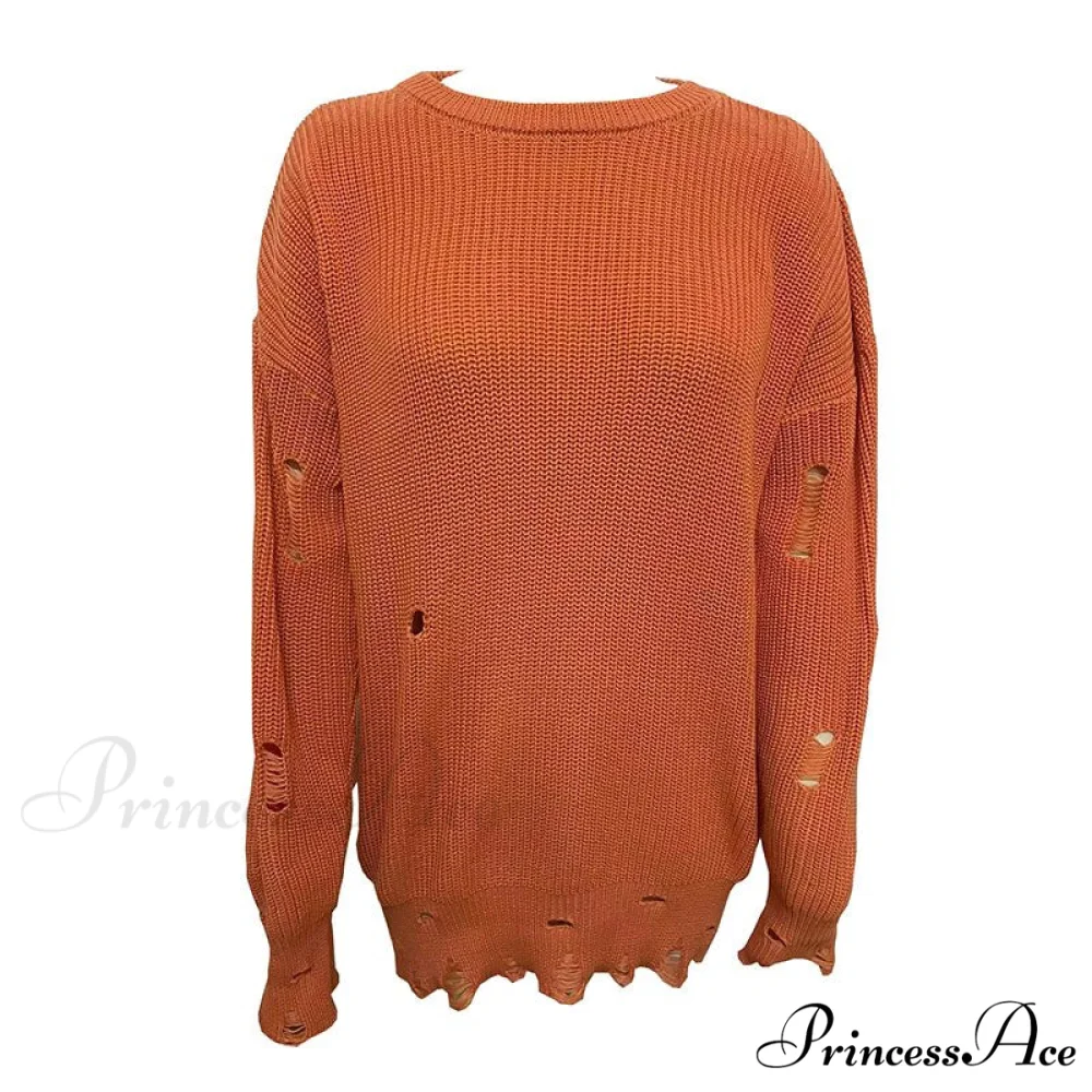 Knitted Casual O Neck Long Sleeve Fashion Sweater - Image 10