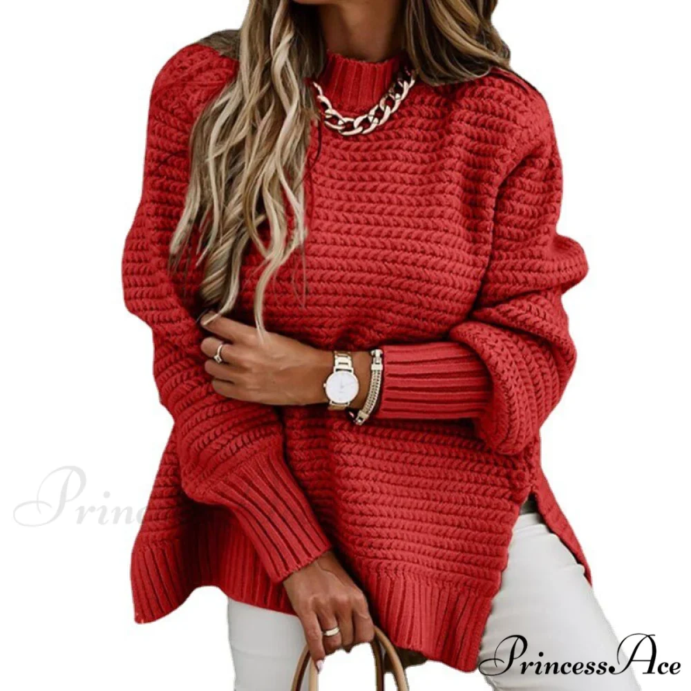Knitted Casual O Neck Long Sleeve Fashion Sweater - Image 12