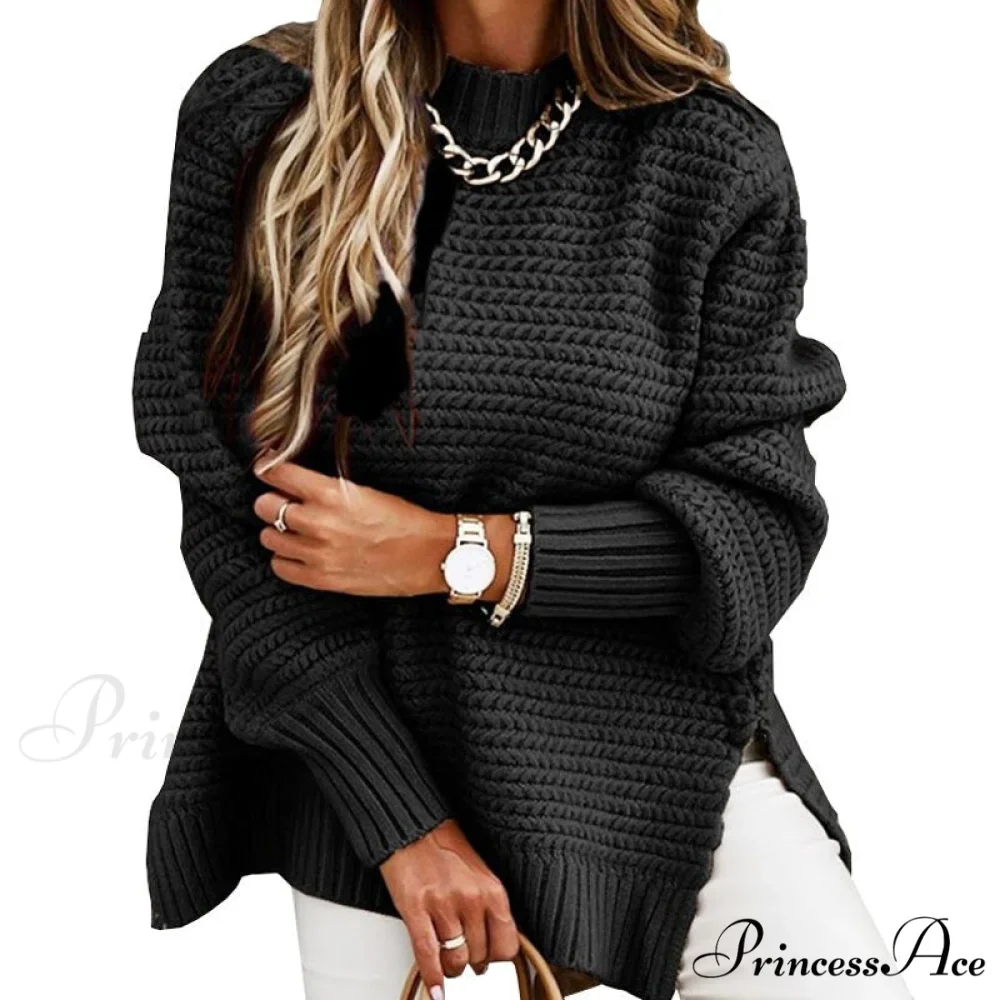 Knitted Casual O Neck Long Sleeve Fashion Sweater - Image 13