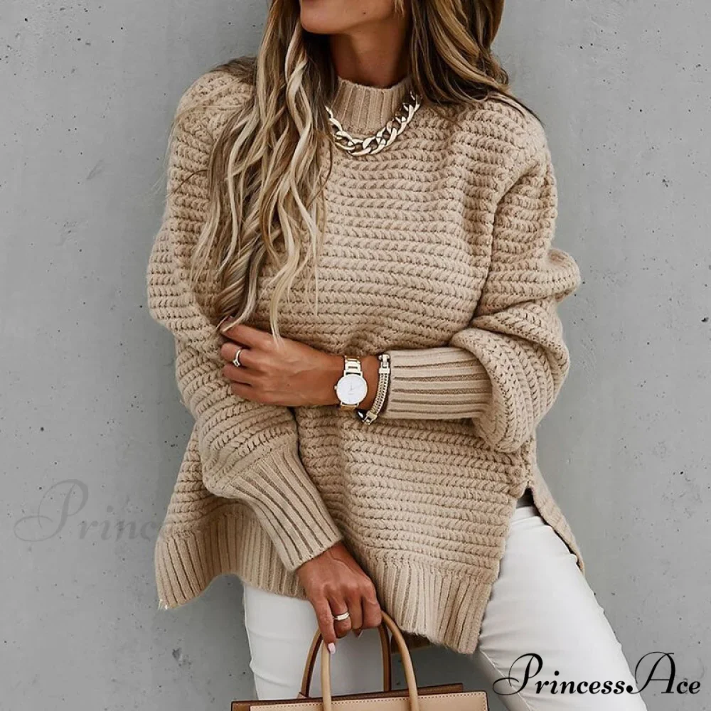 Knitted Casual O Neck Long Sleeve Fashion Sweater - Image 17