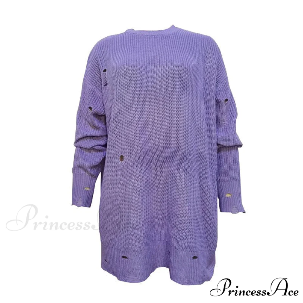 Knitted Casual O Neck Long Sleeve Fashion Sweater - Image 8