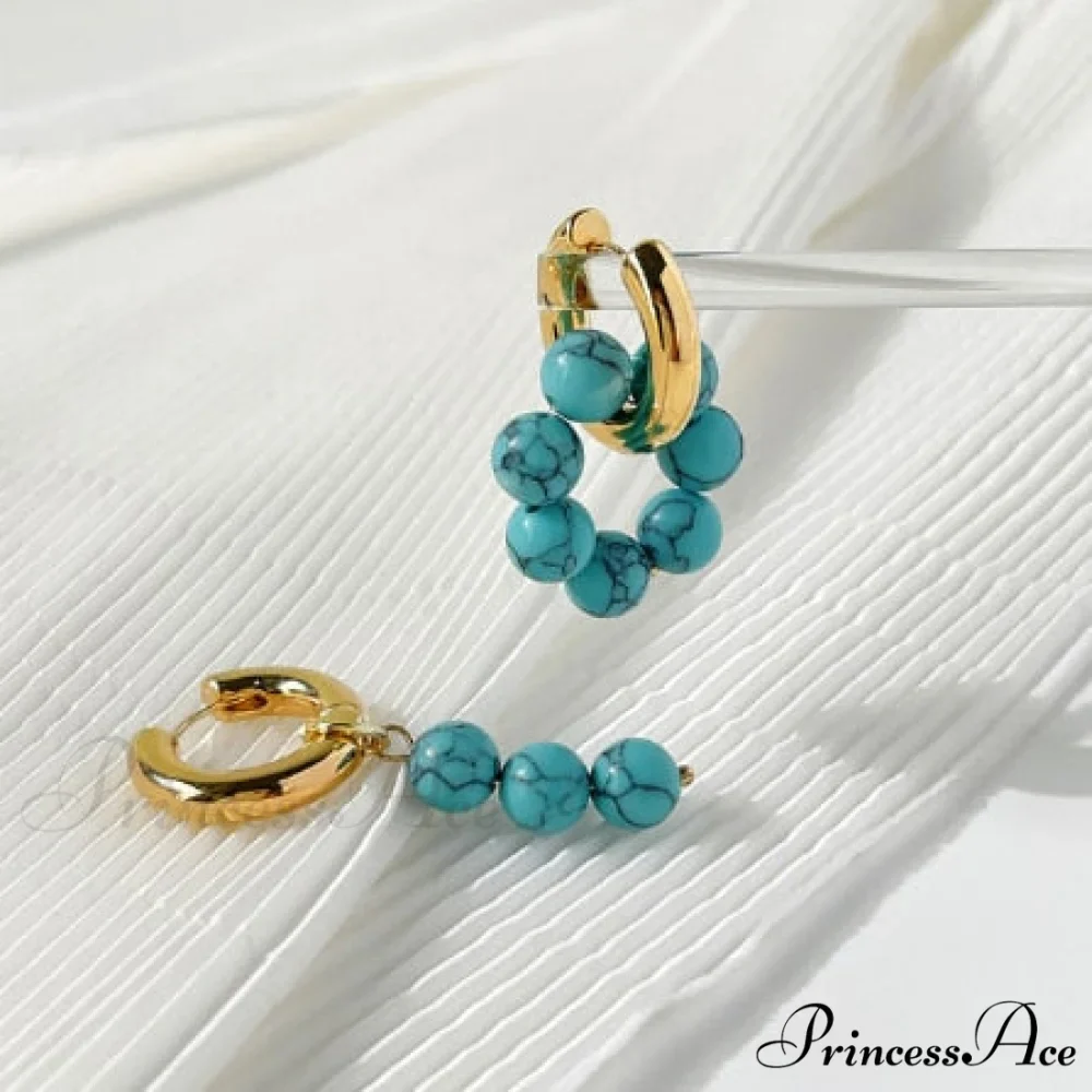Natural Freshwater New Trend Double Circle Dangle Earrings - Image 3