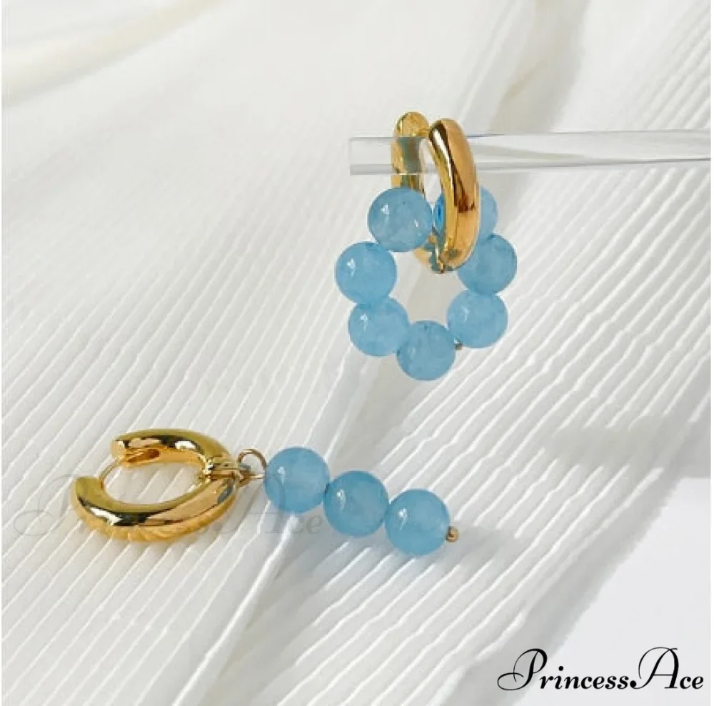 Natural Freshwater New Trend Double Circle Dangle Earrings - Image 4