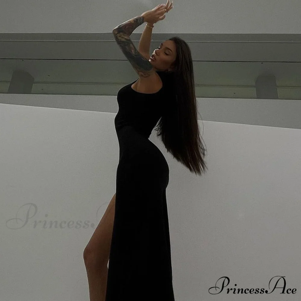 Fashion Sleeveless Elegant Party Club White Split Long Dress - Image 2