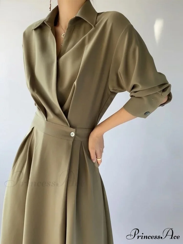 Elegant Casual A-Line Long Sleeve Slim Waist Black Vestidos Dress - Image 4