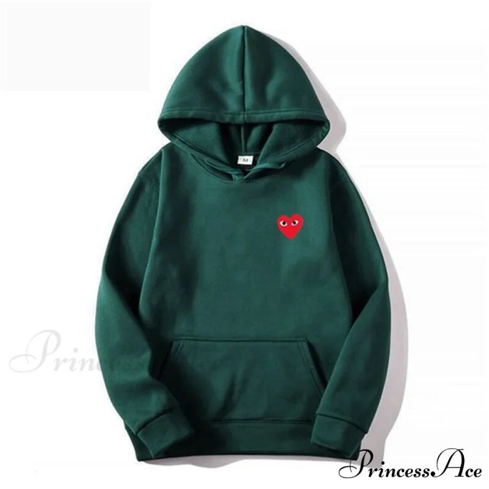 Cotton Heart-Eye Printed Fall/Winter Casual Hoodies - Image 10