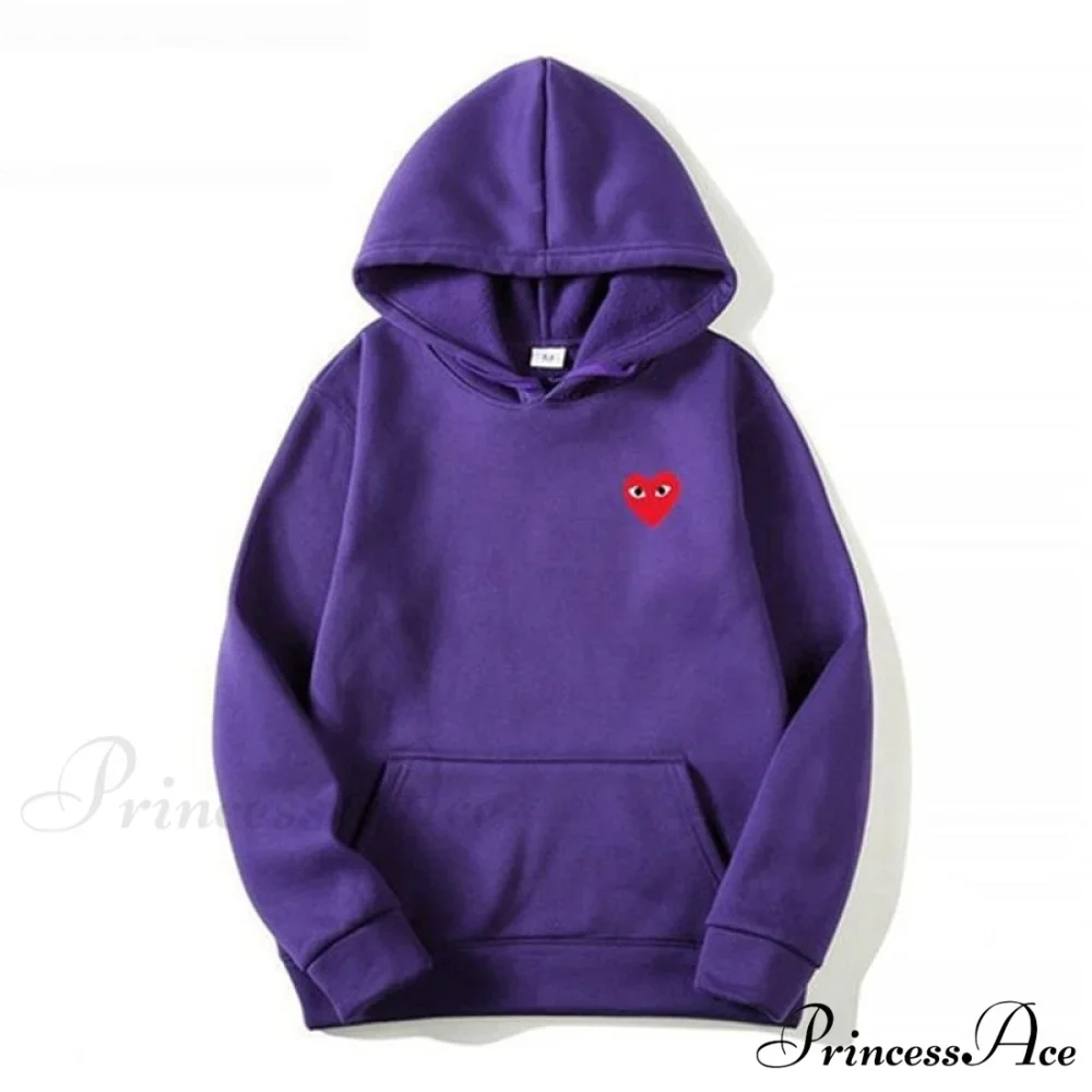 Cotton Heart-Eye Printed Fall/Winter Casual Hoodies - Image 13