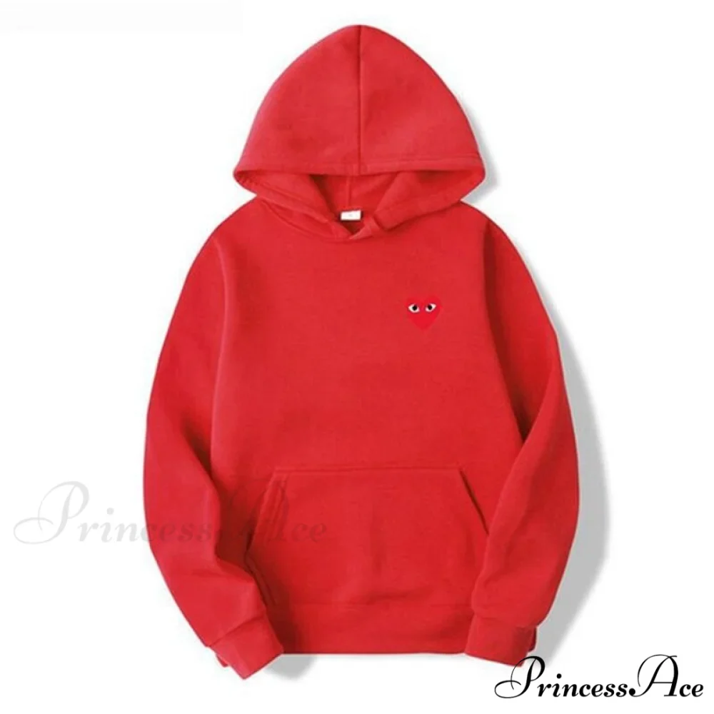 Cotton Heart-Eye Printed Fall/Winter Casual Hoodies - Image 7