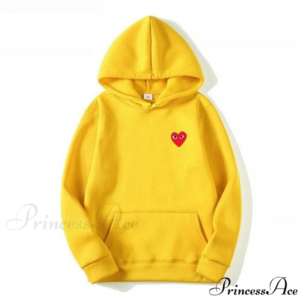 Cotton Heart-Eye Printed Fall/Winter Casual Hoodies - Image 9