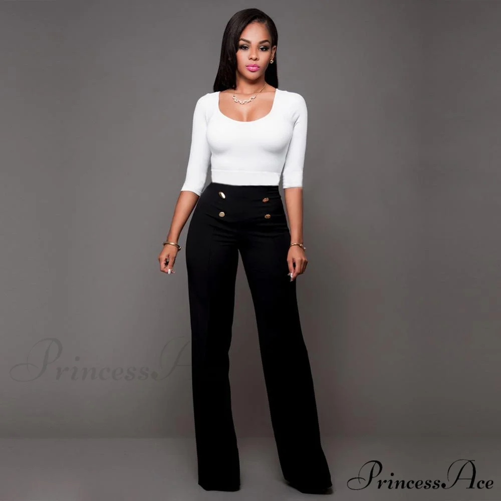 High Waist Formal Elegant Long Trousers - Image 6