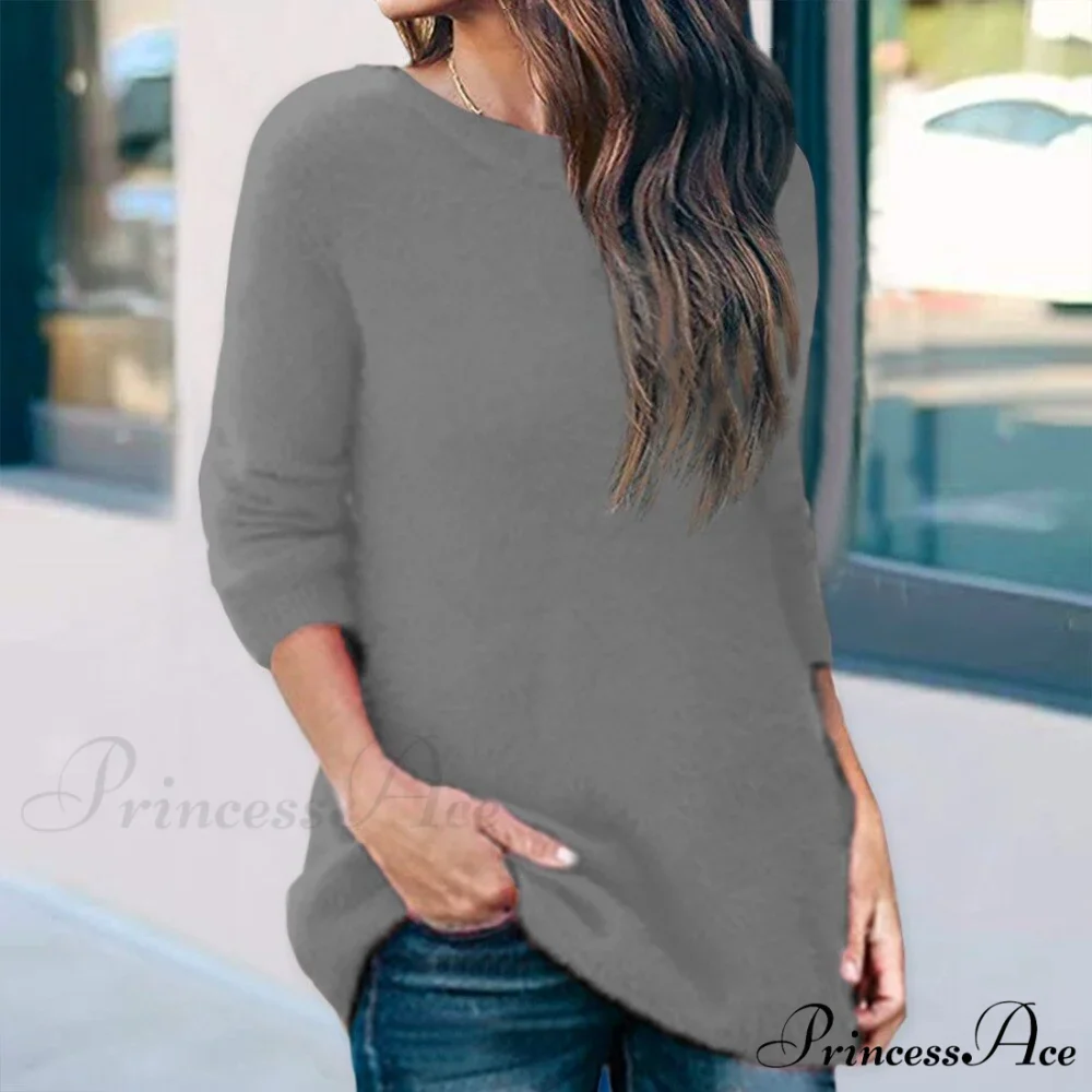Casual V-neck Lace Long Sleeve Sexy Solid Color Shirt - Image 11