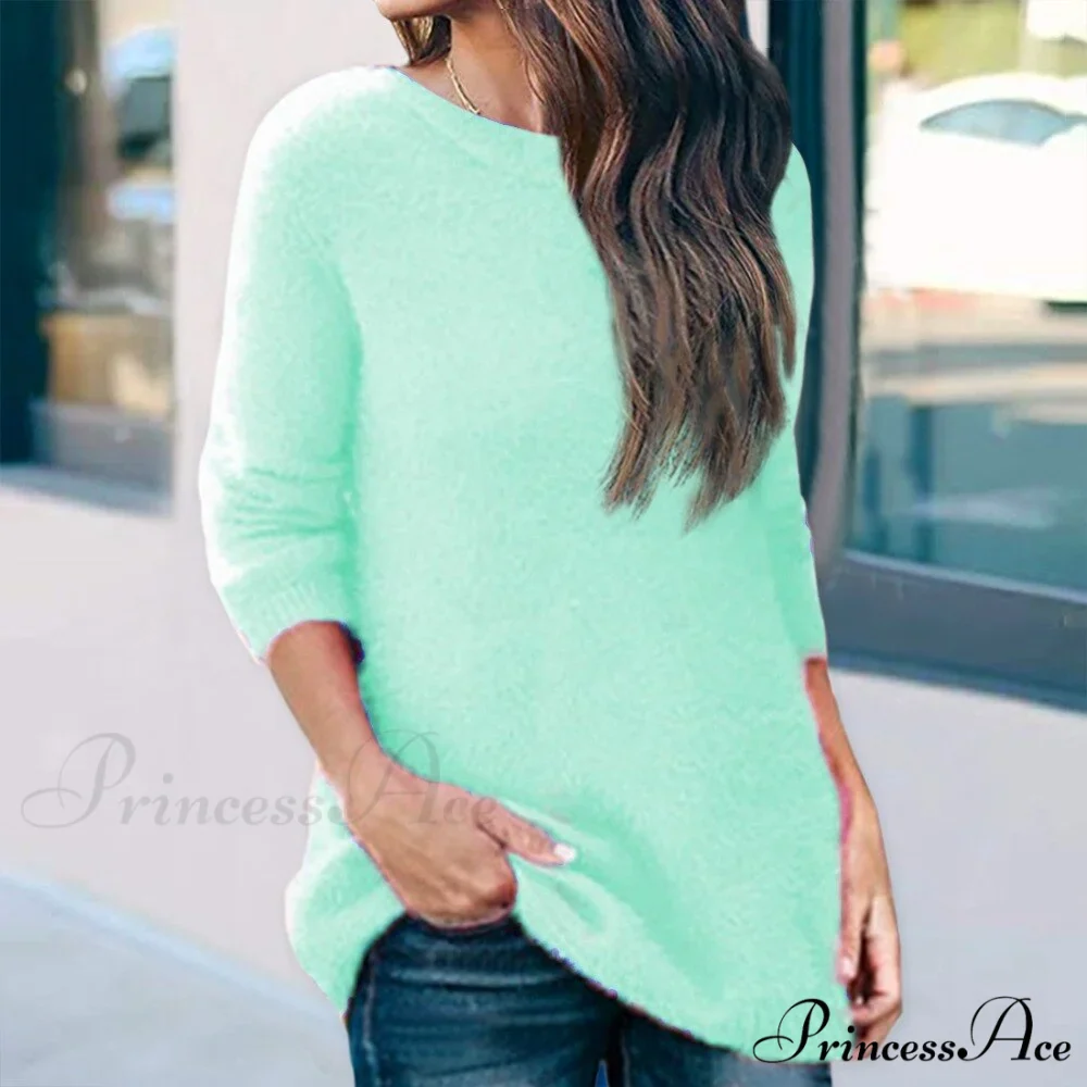 Casual V-neck Lace Long Sleeve Sexy Solid Color Shirt - Image 19