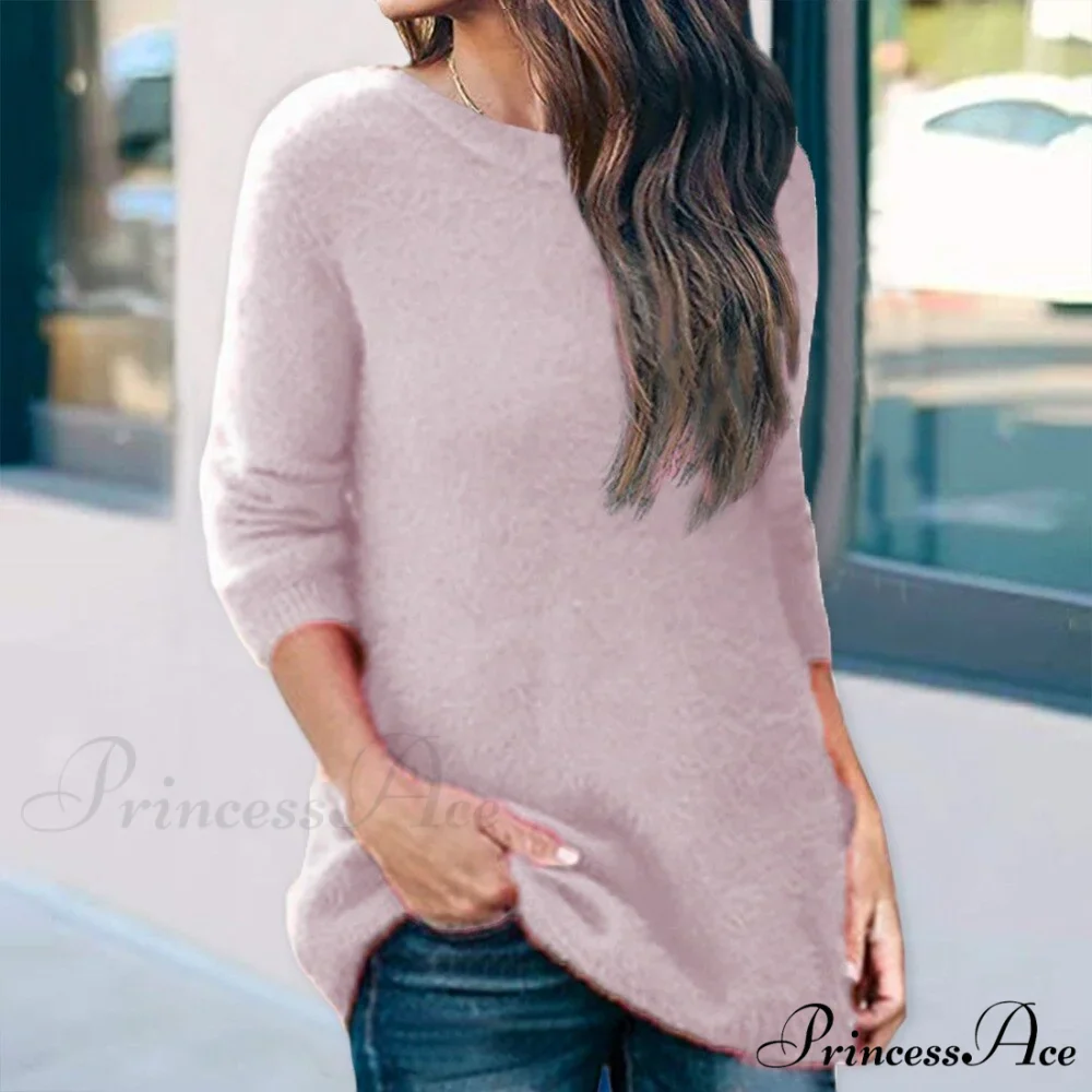 Casual V-neck Lace Long Sleeve Sexy Solid Color Shirt - Image 8