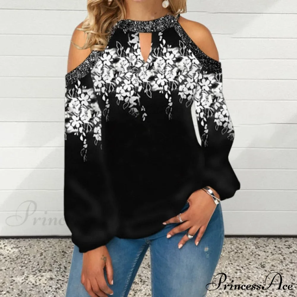 Casual Off Shoulder Loose Pullover Top - Image 3