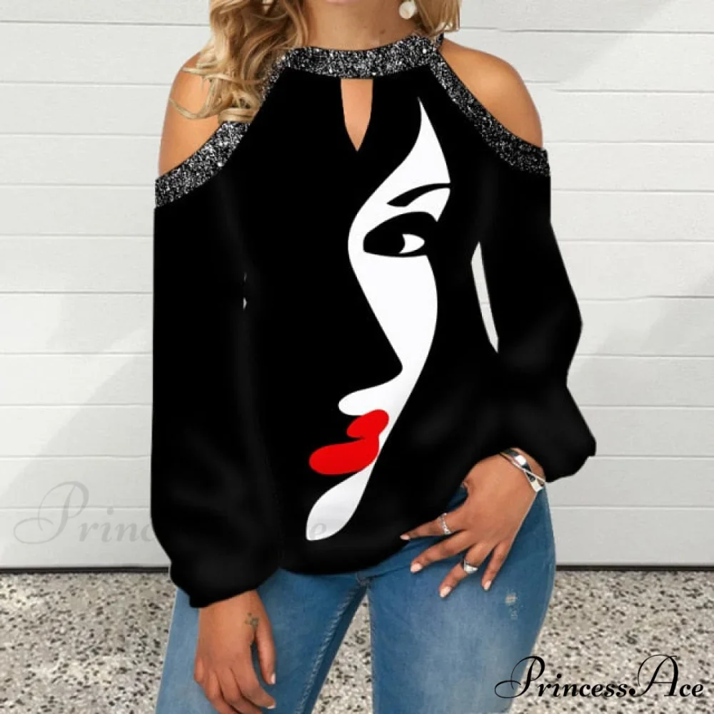Casual Off Shoulder Loose Pullover Top - Image 4