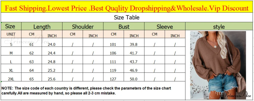 Autumn Knit V-Neck Long Lantern Sleeve Casual Sweater - Image 7