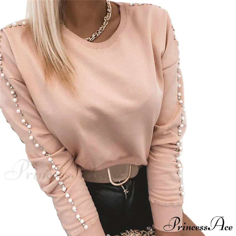 Elegant Long Sleeve Sequins Casual Pullover - Image 3