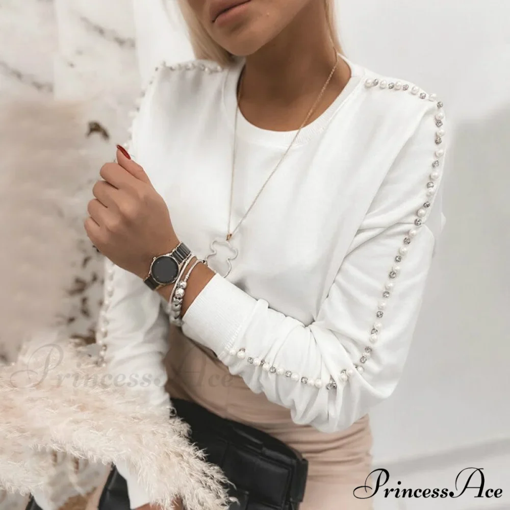 Elegant Long Sleeve Sequins Casual Pullover - Image 4