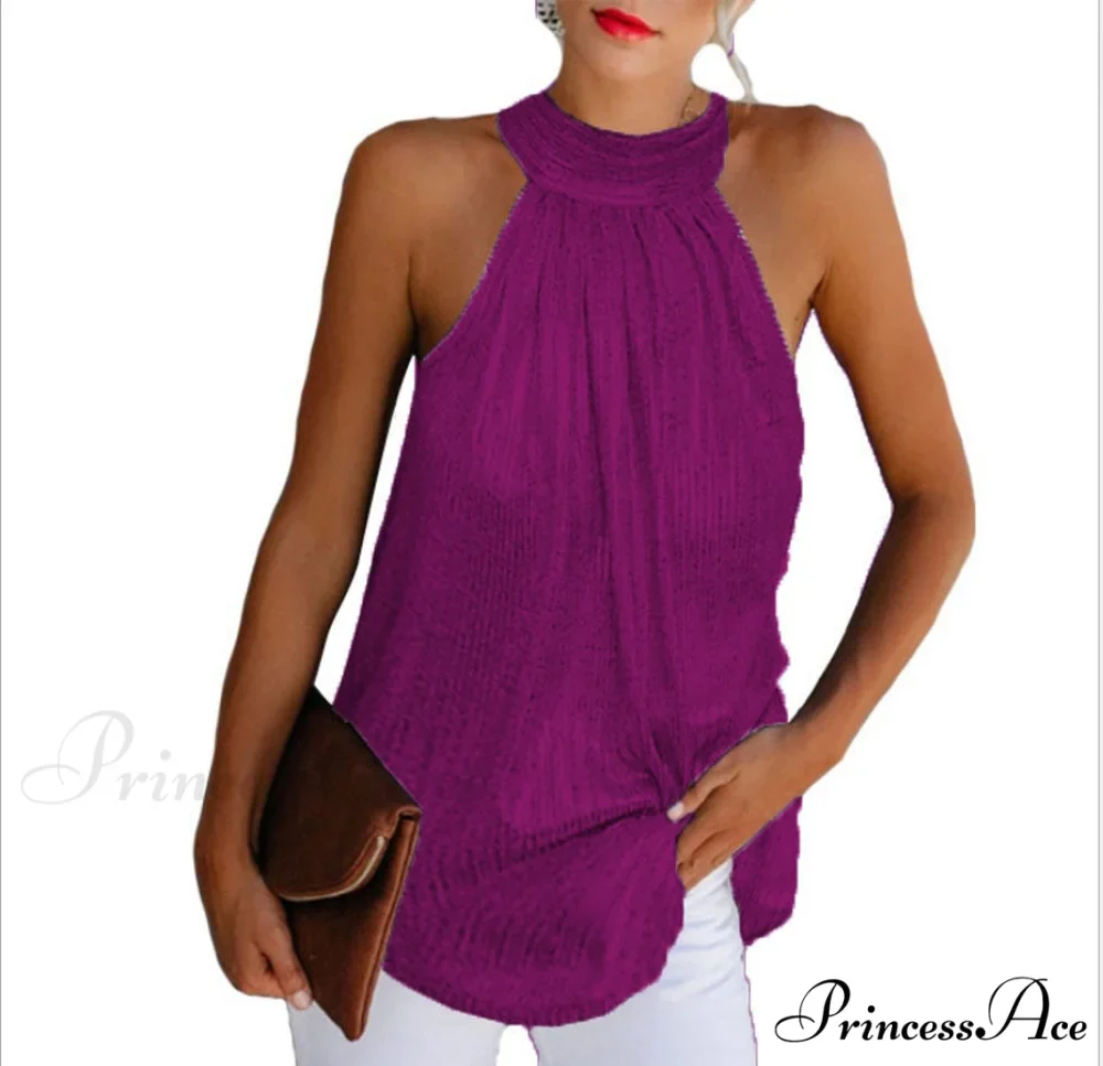 Sequin Glitter Strappy Hang-Neck Swing Clubwear Party Night Tank - Image 8