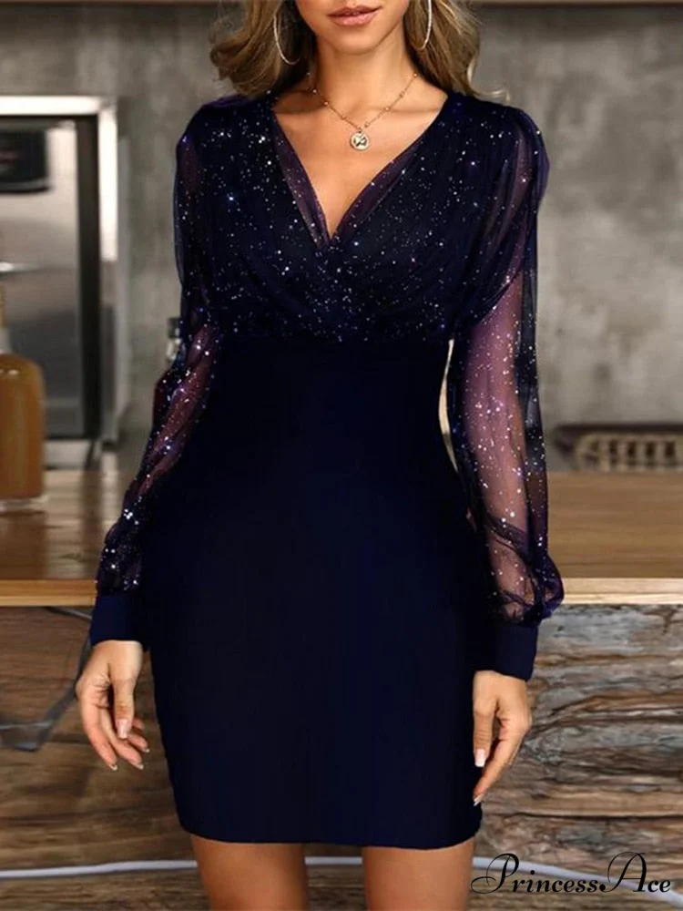 Fashion Sequin Elegant Party Club Mini Dress - Image 4