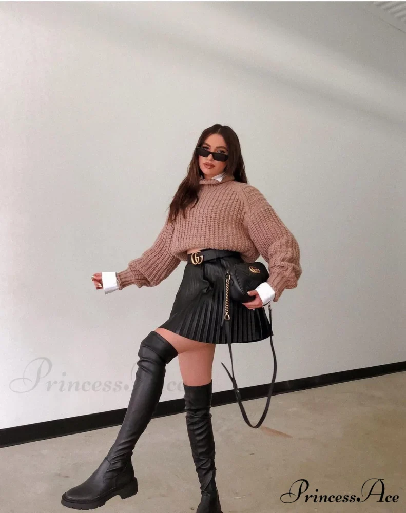 Chic High Waisted Sexy A-line Mini Fashion Skirt - Image 10