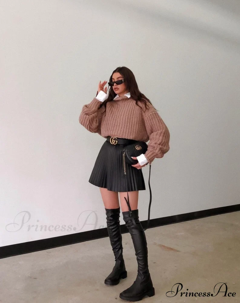 Chic High Waisted Sexy A-line Mini Fashion Skirt - Image 11