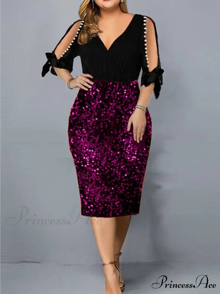 Plus Size Dresses Midi Loose Party Dress - Image 3