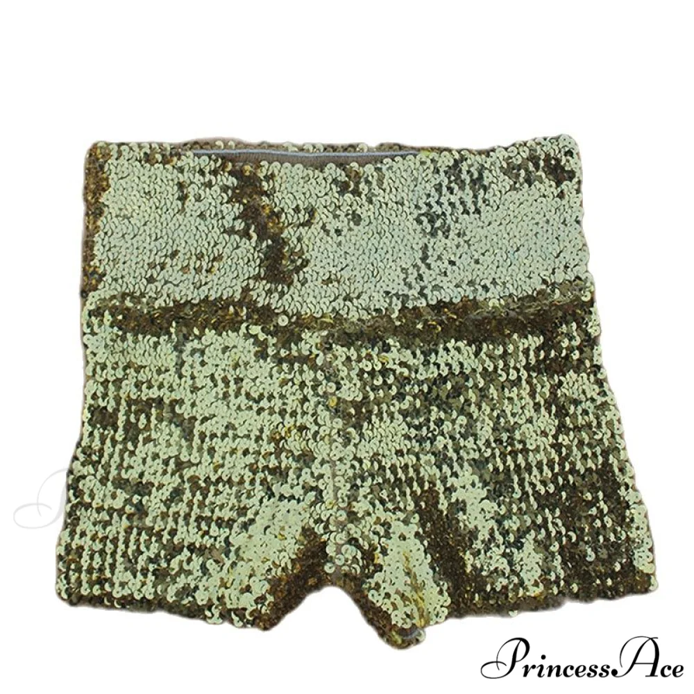 Shiny Sequin Pencil High Waist Mini Shorts - Image 7
