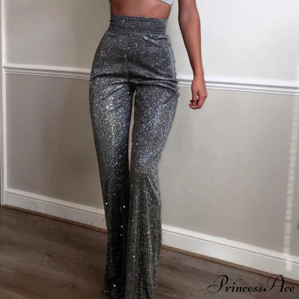 Wide Flare Leg Zipper Pants - Image 9